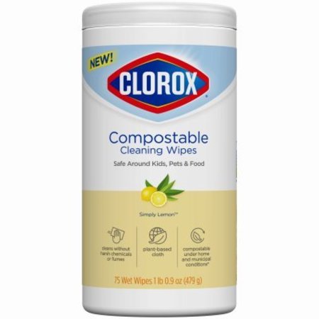 CLOROX 75CT LMN Compost Wipes 32485